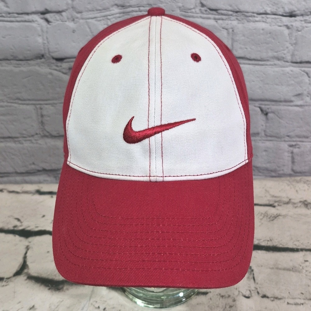 Nike Retro Baseball Cap Red White Swoosh Just Do It One Size Hat